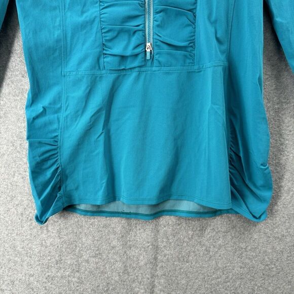 BROOKS Equilibrium Top Women’s Medium Vented Long Sleeve Running 1/2 Zip Blue - Picture 3 of 14
